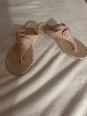 Women's Nude Pink Jelly Thong Sandals